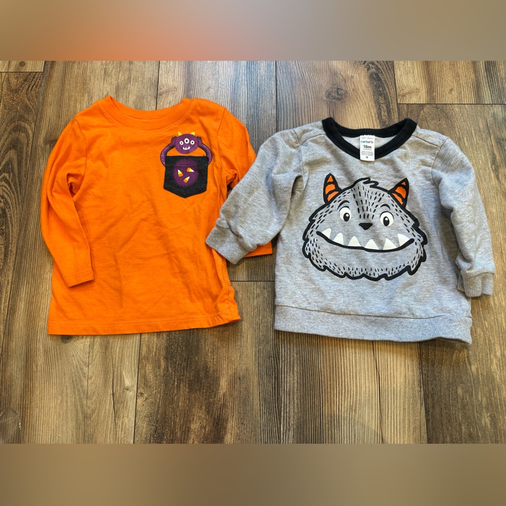18 Month Halloween Long Sleeve Shirt Lot